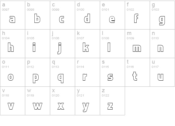 NarbonneOpen lowercase a-z preview