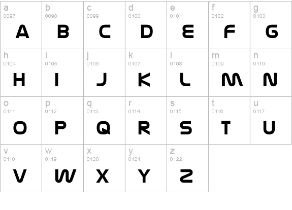 Nasalization Bold lowercase a-z preview