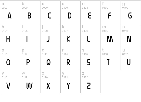 Nasalization Condensed Light lowercase a-z preview