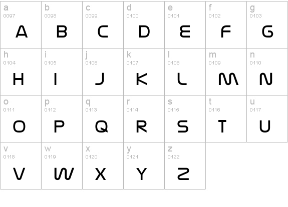 Nasalization Light lowercase a-z preview