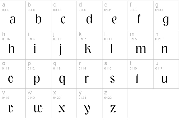 Nashvi Light lowercase a-z preview