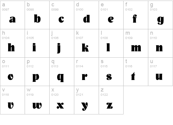 Nashville-Hvy lowercase a-z preview