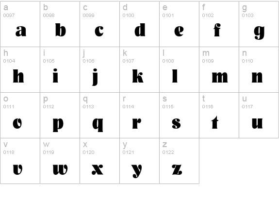 NashvilleEF-Heavy lowercase a-z preview