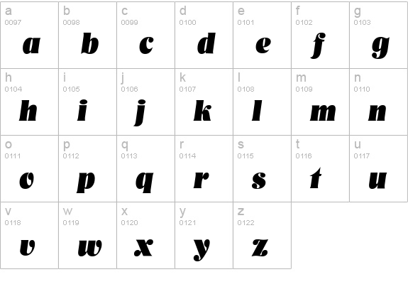NashvilleSerial-Heavy-Italic lowercase a-z preview