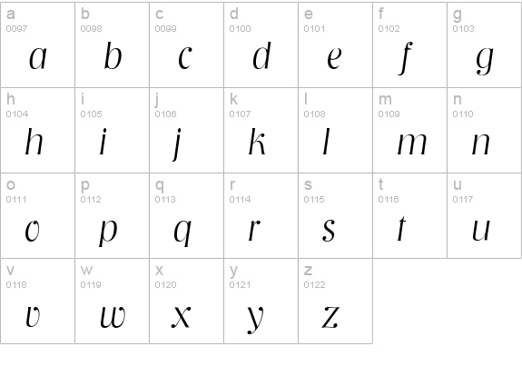 NashvilleSerial-Xlight-Italic lowercase a-z preview