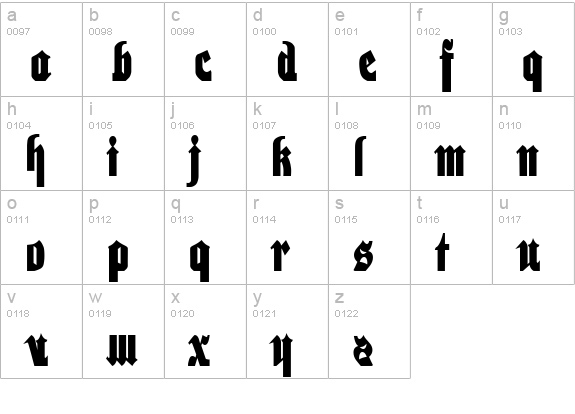 Nathaniel lowercase a-z preview