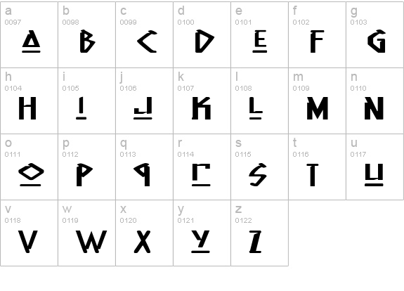 Native Alien Extended lowercase a-z preview