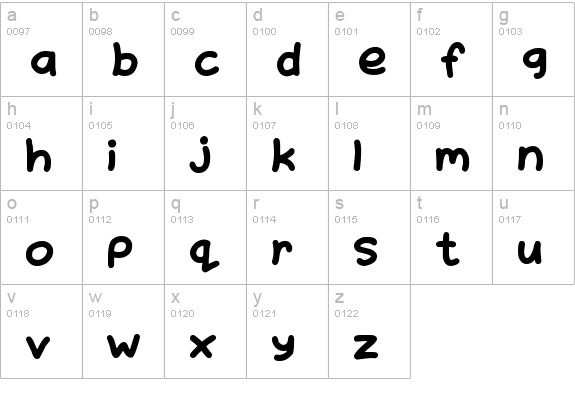 Natural Sugars
 lowercase a-z preview
