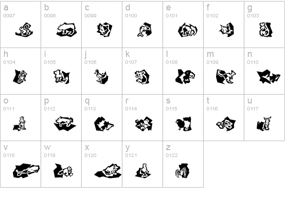 NatureMixICG lowercase a-z preview