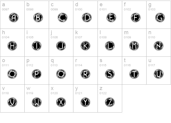 NavyBlues lowercase a-z preview