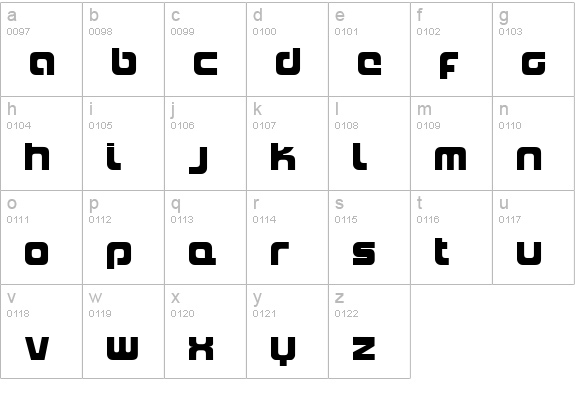 Naxalite lowercase a-z preview