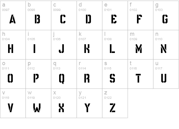 NCAA Army 2015 lowercase a-z preview