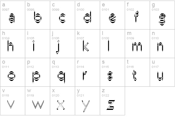 Neboman lowercase a-z preview