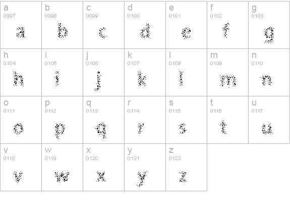 Nebulae Three lowercase a-z preview