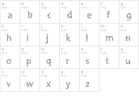 Nebulae Two lowercase a-z preview