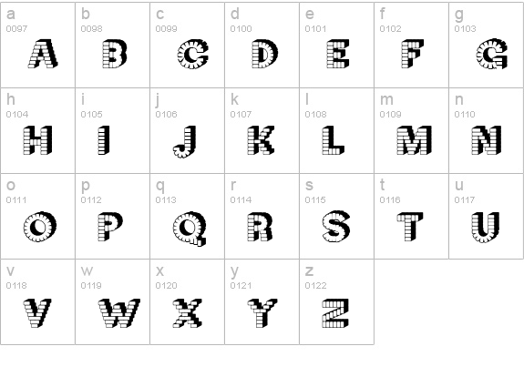 Neck Candy lowercase a-z preview