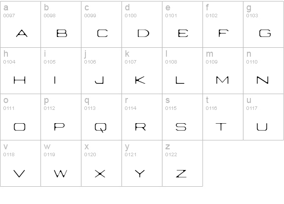 Nedian-ExtraLight lowercase a-z preview