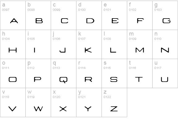 Nedian-Light lowercase a-z preview