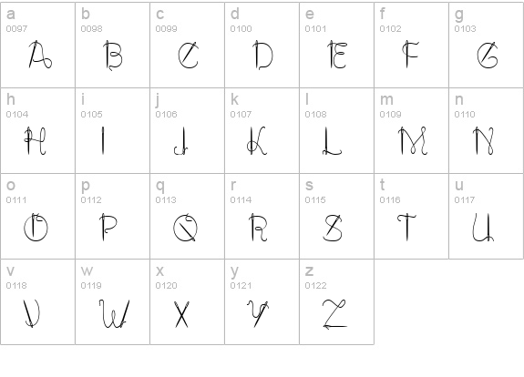 NeedALilly lowercase a-z preview