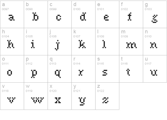 Needlepoint lowercase a-z preview