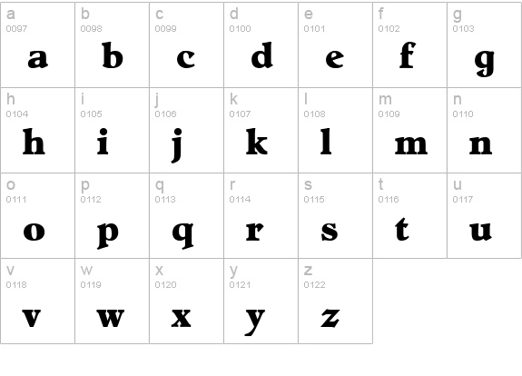Negotiat Display SSi lowercase a-z preview
