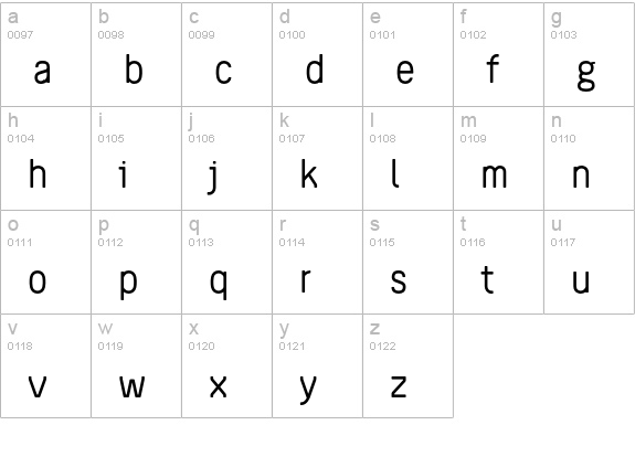 Neighbourhood lowercase a-z preview