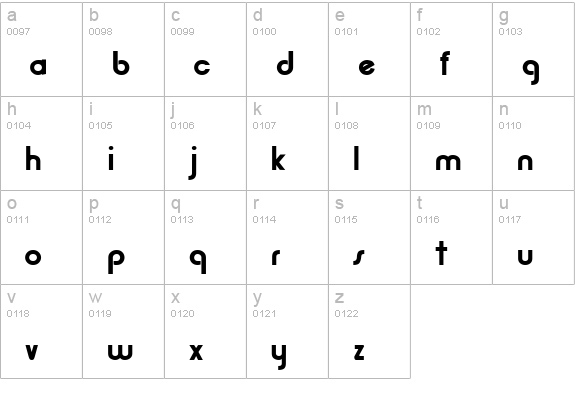 Nemesis lowercase a-z preview