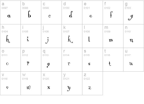 Nemo lowercase a-z preview