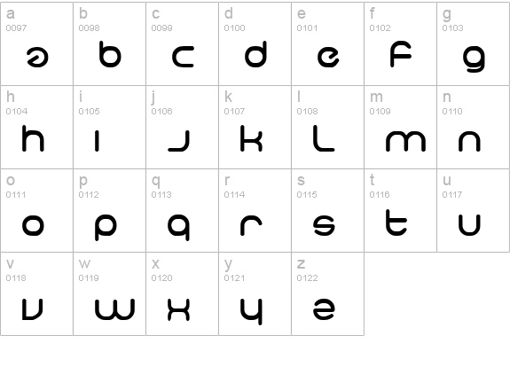 neo-geo bold lowercase a-z preview