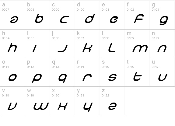 neo-geo bold italic lowercase a-z preview
