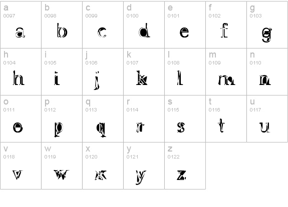 NeoDeko lowercase a-z preview