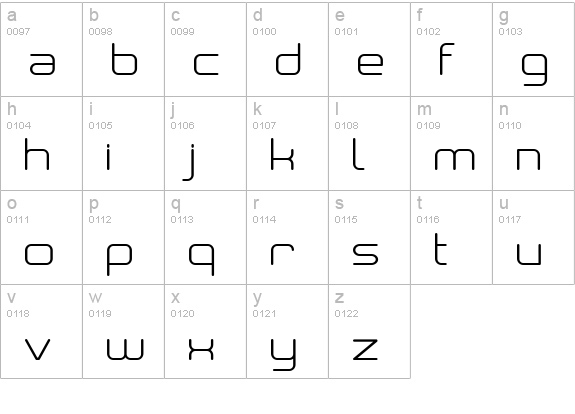 Neogrey Regular lowercase a-z preview