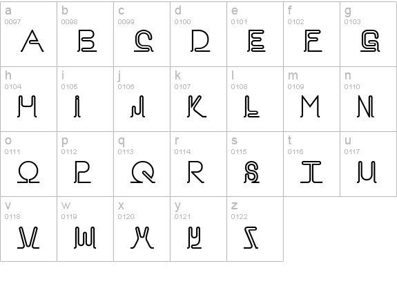 Neon lowercase a-z preview