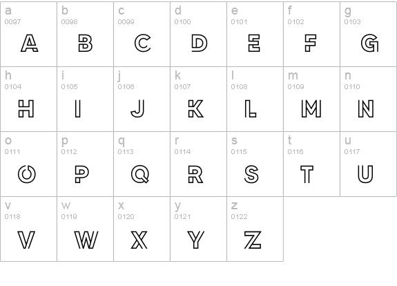 Neon Led Light Font lowercase a-z preview