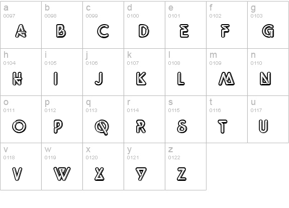 Neon Lights lowercase a-z preview