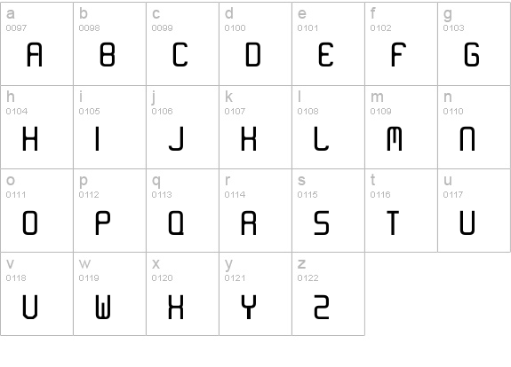neon-like lowercase a-z preview