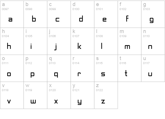 Neon Nanoborg
 lowercase a-z preview
