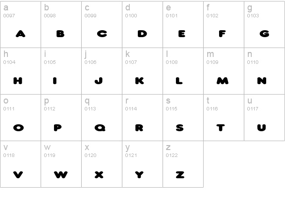 NeonExtended lowercase a-z preview