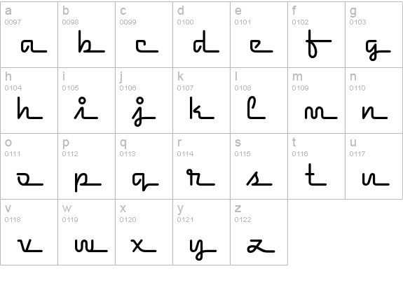 NeonStream lowercase a-z preview