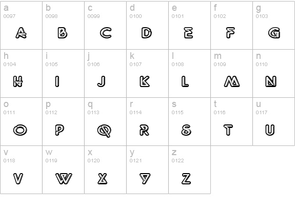 NeonzExtended Normal lowercase a-z preview