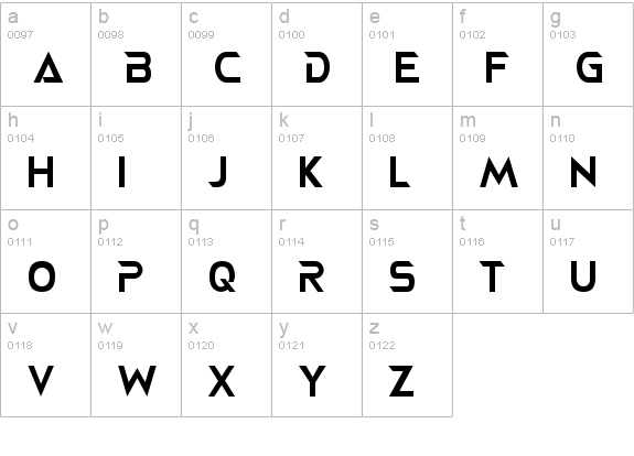 NEOTERIQUE lowercase a-z preview