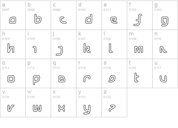 NeoTokio-Two lowercase a-z preview
