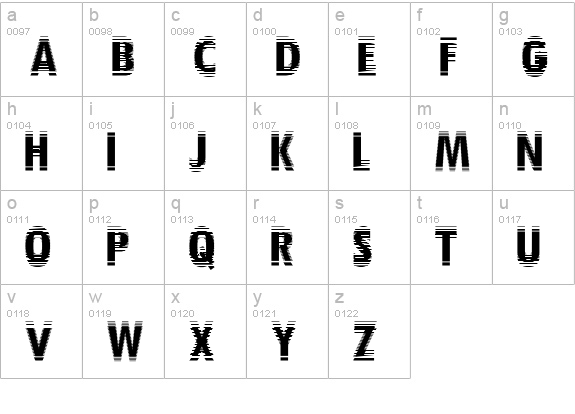 Nervous lowercase a-z preview