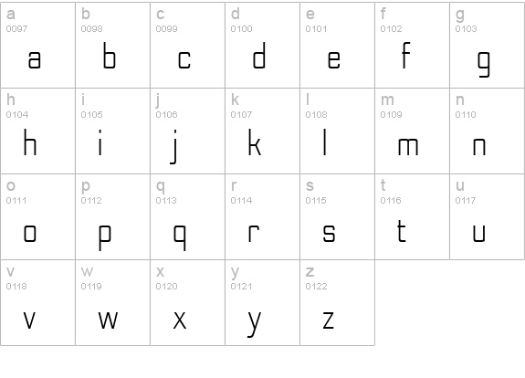 NesobriteScBk-Regular lowercase a-z preview