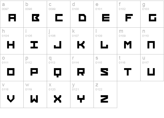 Network lowercase a-z preview