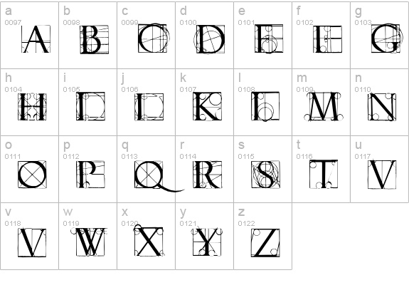 NeudoerfferScribbleQuality lowercase a-z preview