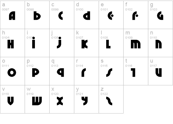 Neuralnomicon lowercase a-z preview