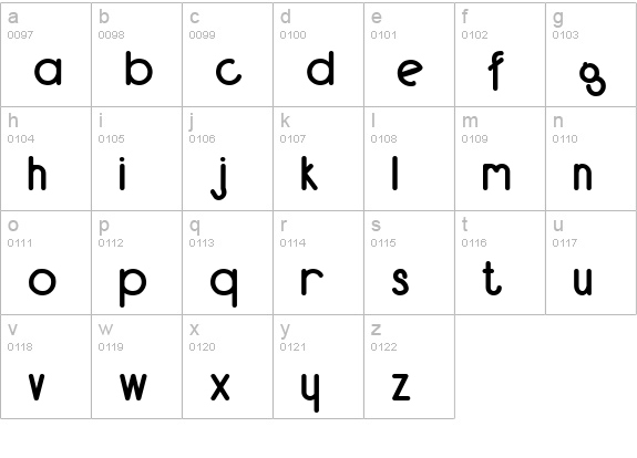 NeuSansBlack lowercase a-z preview
