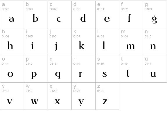 NevadaEF-Regular lowercase a-z preview