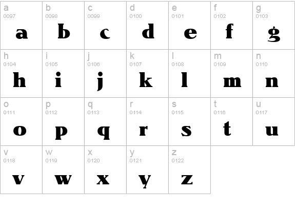 NevadaSerial-Heavy-Regular lowercase a-z preview